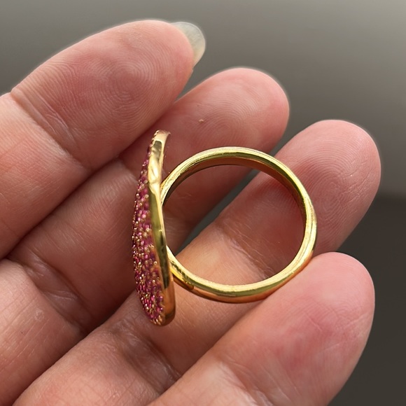 🖤Pink crystal pave ring by COACH - Picture 4 of 11